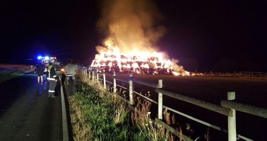 Strohballenbrand Grafschaft